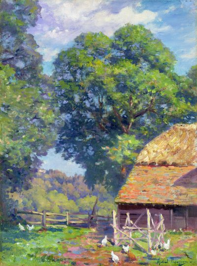 Farmyard with Poultry by Gabriel Edouard Thurner